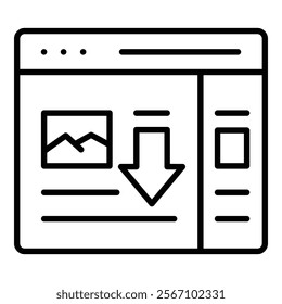 Landing Page Icon Element For Design