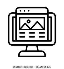 Landing Page Icon Element for Design