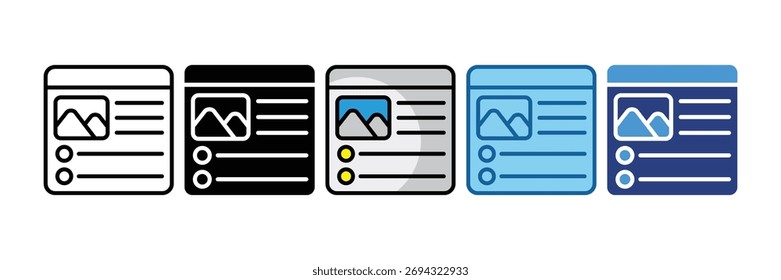 Landing Page Icon Element For Design