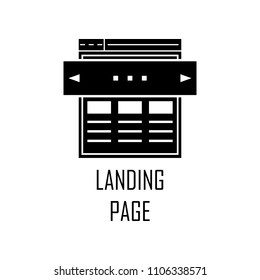 landing page icon. Element of Web Development for mobile concept and web apps. Detailed landing page icon can be used for web and mobile. Premium icon on white background