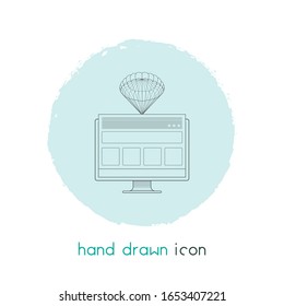 Landing page icon line element. Vector illustration of landing page icon line isolated on clean background for your web mobile app logo design.