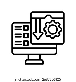 Vektorgrafik der Landingpage-Symbolzeile