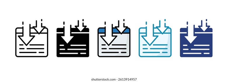 Landing Page Icon Set Multiple Style Collection