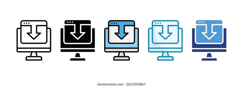 Landing Page Icon Set Multiple Style Collection