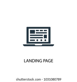 landing page icon. Simple element illustration. landing page symbol design from online business collection. Can be used for web and mobile.