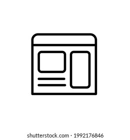 Landing page icon. Trendy flat vector Landing page icon on white. Landing Page Icon. Business and Finance. Isolated Illustration.