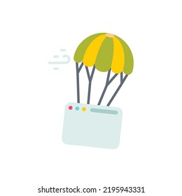 Landing Page Symbol in Vektorgrafik. Logotyp