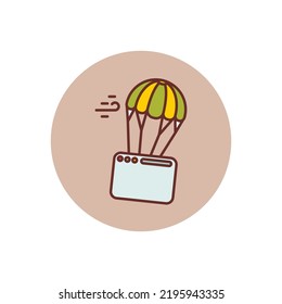 Landing Page Symbol in Vektorgrafik. Logotyp