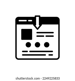 Landing Page Symbol in Vektorgrafik. Logotyp