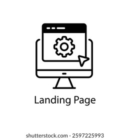 Landing Page icon in vector stock illustration
