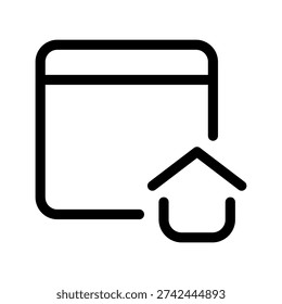 Landing Page Icon Vector Symbol Design Illustration