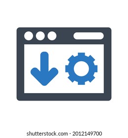 Landing page icon.browser,einstellung (Vektorgrafik)