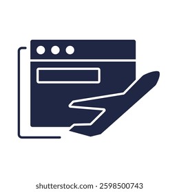 landing page icons isolated on White Background. Flat style design