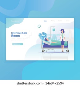 Landing page Illustration Doctor Check Up Patient