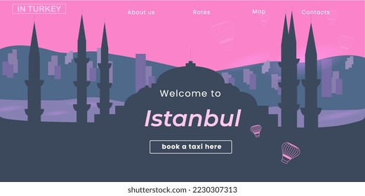 landing page of istanbul city for travel
