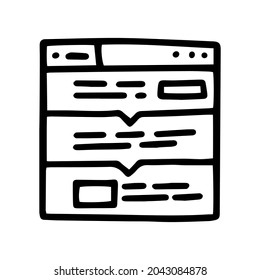 icono de línea de aterrizaje vector doodle simple