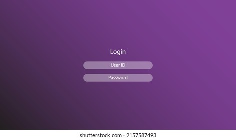 Landing Page or Login Page with purple colour background. Web user interface.