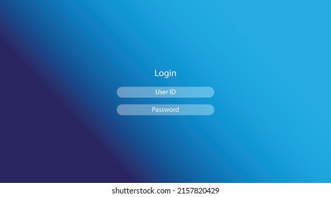 Landing page with Login using password and background with blue colour gradient. 