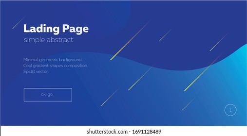 Landing page.  minimal geometric background 
