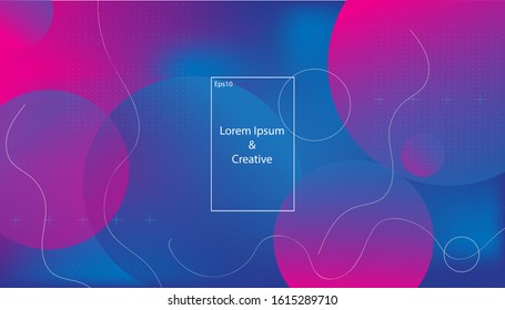 Landing page minimal geometric gradient background. Dynamic shapes composition. vector illustration