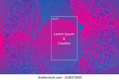 Landing page minimal geometric gradient background. Dynamic shapes composition. vector illustration