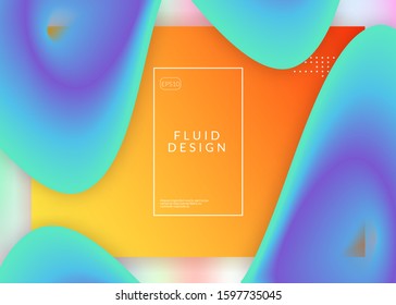 Landing page. Minimal mobile, screen design. Holographic 3d backdrop with modern trendy blend. Vivid gradient mesh. Landing page with liquid dynamic elements and fluid shapes.