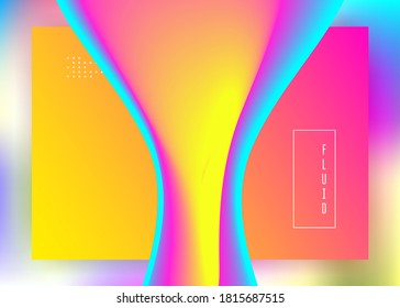 Landing page. Minimal website, screen composition. Holographic 3d backdrop with modern trendy blend. Vivid gradient mesh. Landing page with liquid dynamic elements and fluid shapes.