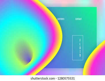 Landing page. Minimalist interface, mobile layout. Holographic 3d backdrop with modern trendy blend. Vivid gradient mesh. Landing page with liquid dynamic elements and fluid shapes.