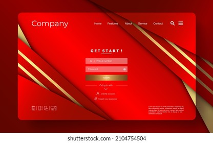 Landing page modern background with abstract and colorful concept