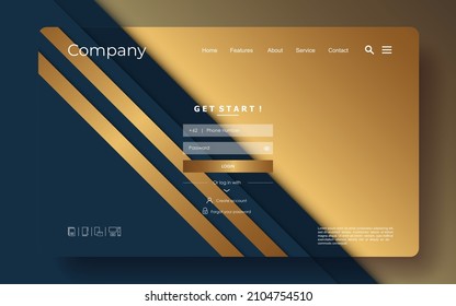 Landing page modern background with abstract and colorful concept