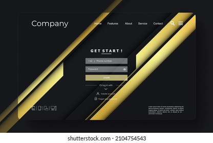Landing page modern background with abstract and colorful concept