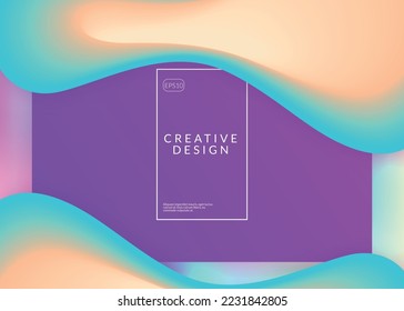 Landing page. Molecular ui, interface frame. Vivid gradient mesh. Holographic 3d backdrop with modern trendy blend. Landing page with liquid dynamic elements and fluid shapes.