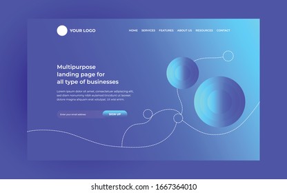 Landing Page for multipurpose usage. You can use these landing pages header for your website, blog, facebook covers & more. These are good for digital marketing, social media marketing etc.