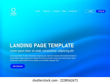 landing page with ocean wave pattern curve and flow beauty background for website UI template business Annual reports, flyer, poster, magazine cover,brochure template friendly use vector EPS.