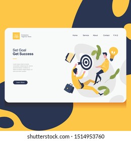 Landing Page Office Male Employee Working