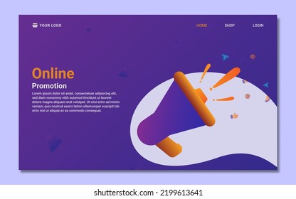 Landing page for online promotion