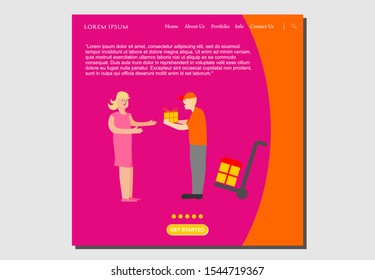 Landing Page for Online Shopping Websites. Landing Page Design Template