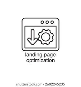 landing page optimization icon , business icon