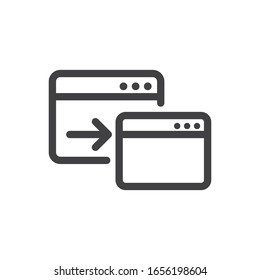 Landing page optimization icon on white background