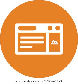 Icono de optimización de la página de inicio / vector naranja