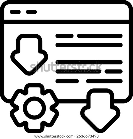 Landing Page Optimization Outline Style Icon Design