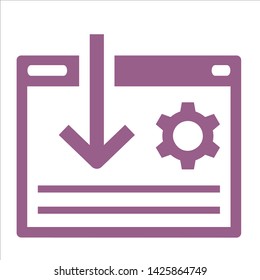 Landing Page Optimization vector symbol icon on the website