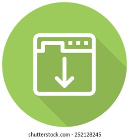 Landing Page Optimization, web browser displays a web page, modern vector icon