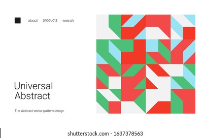 Landing page with place for your text. Vector unique Abstract elements perfect suit for Web