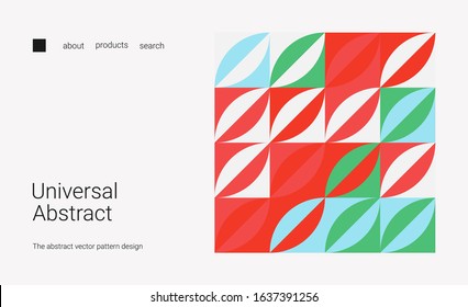 Landing page with place for your text. Vector unique Abstract elements perfect suit for Web