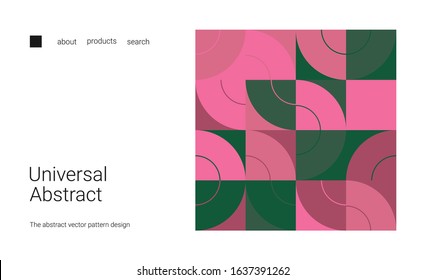 Landing page with place for your text. Vector unique Abstract elements perfect suit for Web