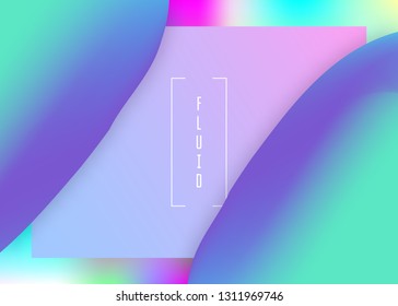 Landing page. Psychedelic mobile, screen template. Holographic 3d backdrop with modern trendy blend. Vivid gradient mesh. Landing page with liquid dynamic elements and fluid shapes.
