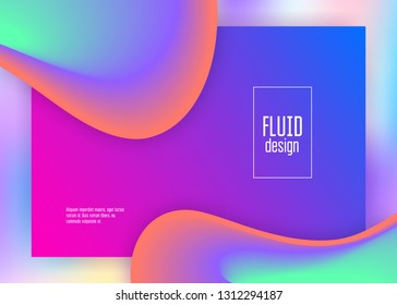 Landing page. Rainbow app, mobile frame. Holographic 3d backdrop with modern trendy blend. Vivid gradient mesh. Landing page with liquid dynamic elements and fluid shapes.