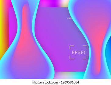 Landing page. Rainbow banner, interface composition. Vivid gradient mesh. Holographic 3d backdrop with modern trendy blend. Landing page with liquid dynamic elements and fluid shapes.