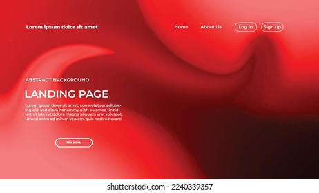 landing page , red abstract background for web site design, Trendy banners with creative typography.